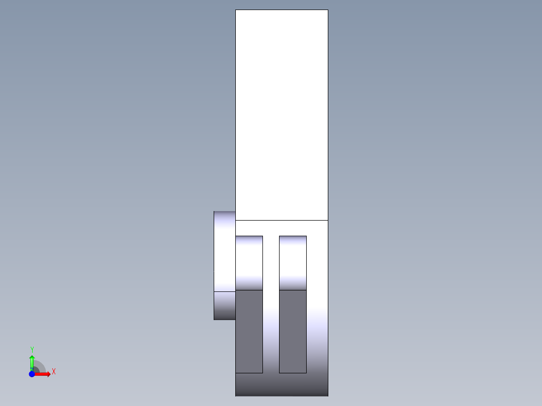 偏心滑轮支架前视图