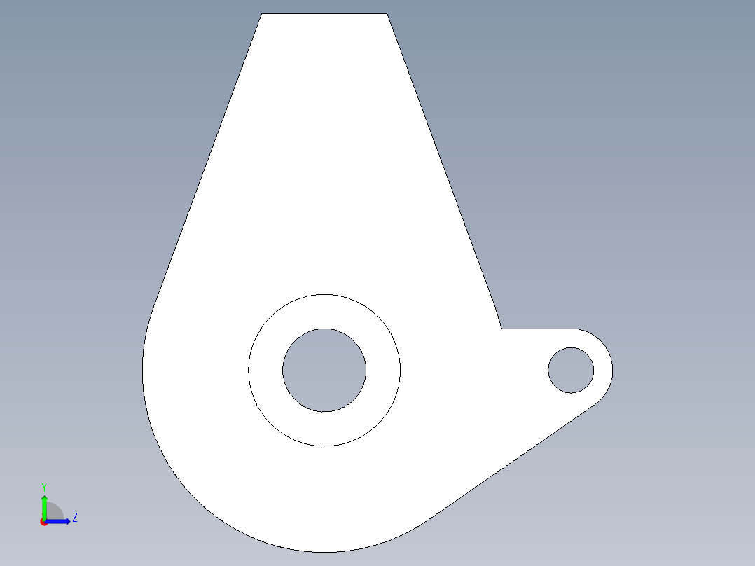 偏心滑轮支架左视图