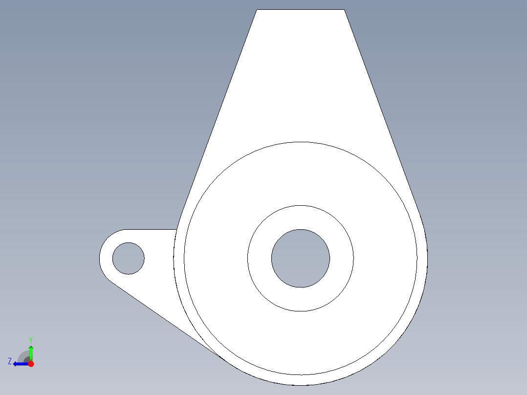 偏心滑轮支架右视图