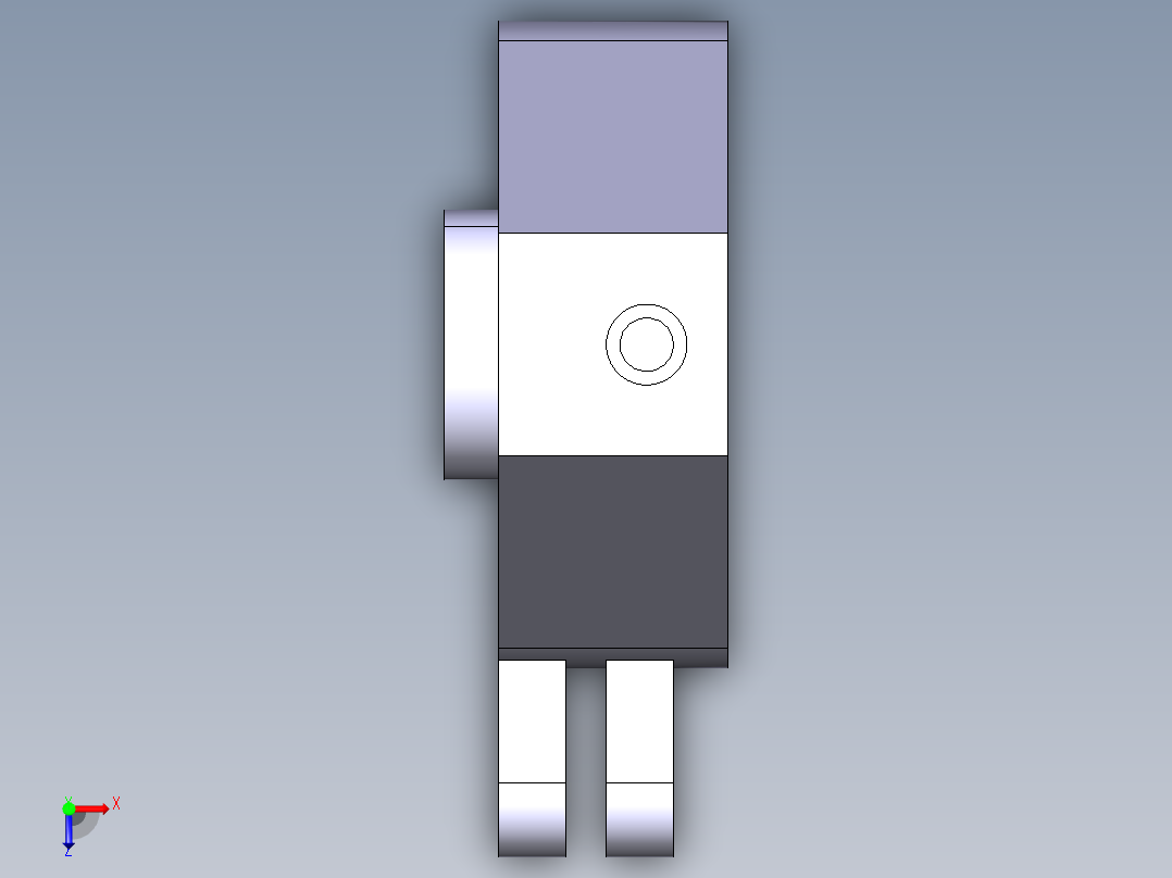 偏心滑轮支架俯视图