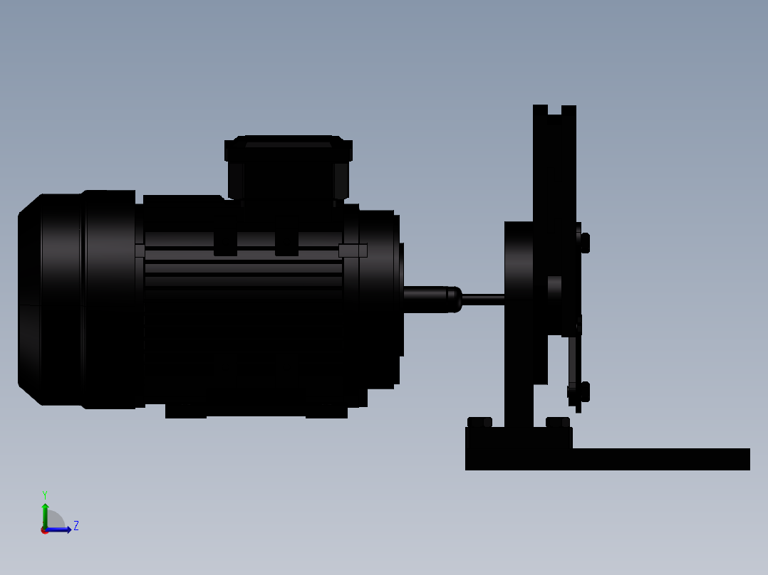 电动锯条模型左视图