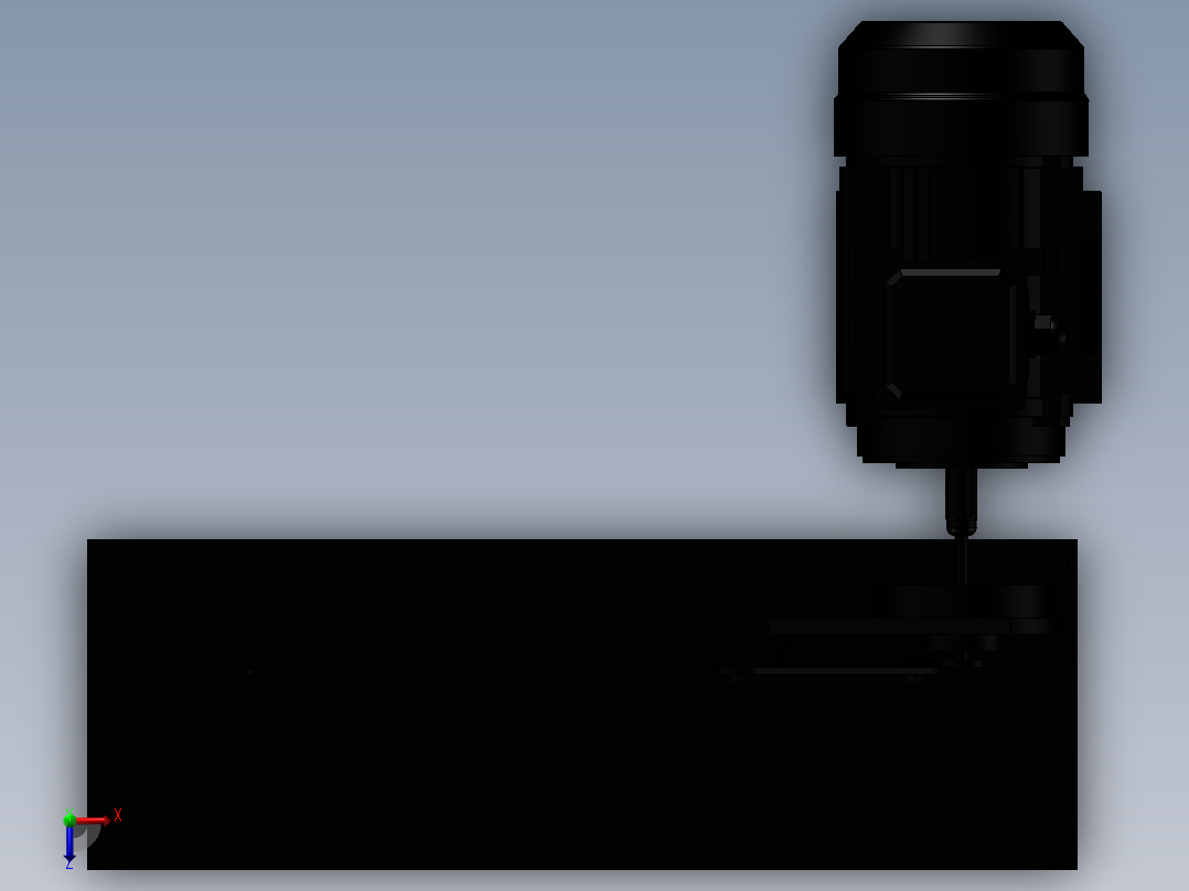 电动锯条模型俯视图