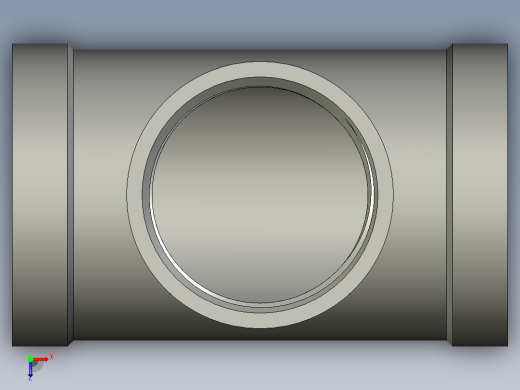 螺纹管三通-异径 DN40-DN32俯视缩略图