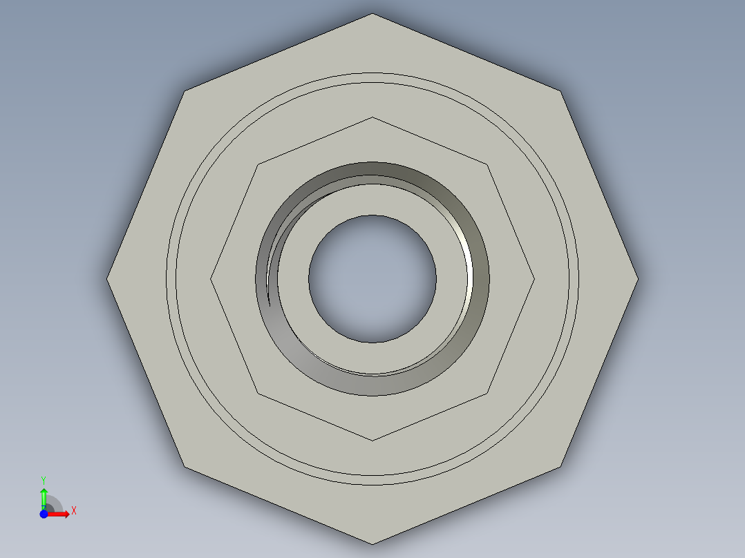 螺纹管活接-等径内外丝直通 DN8前视图