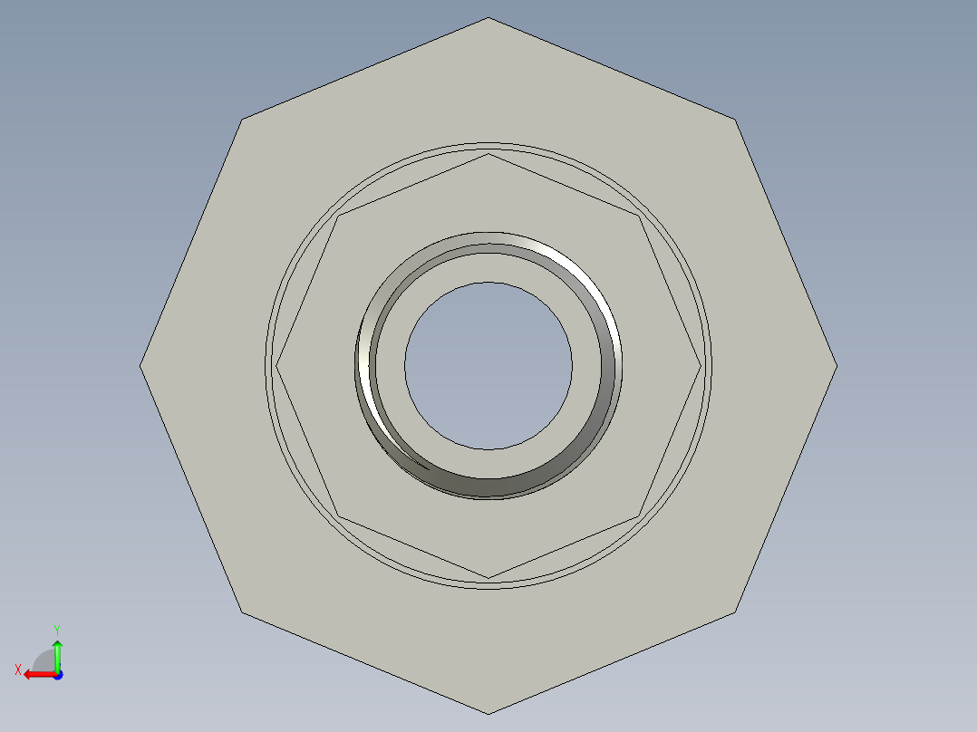 螺纹管活接-等径内外丝直通 DN8后视图