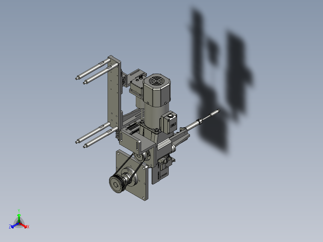 LXYC-BOSS020500-外圆检测机构正等轴测图
