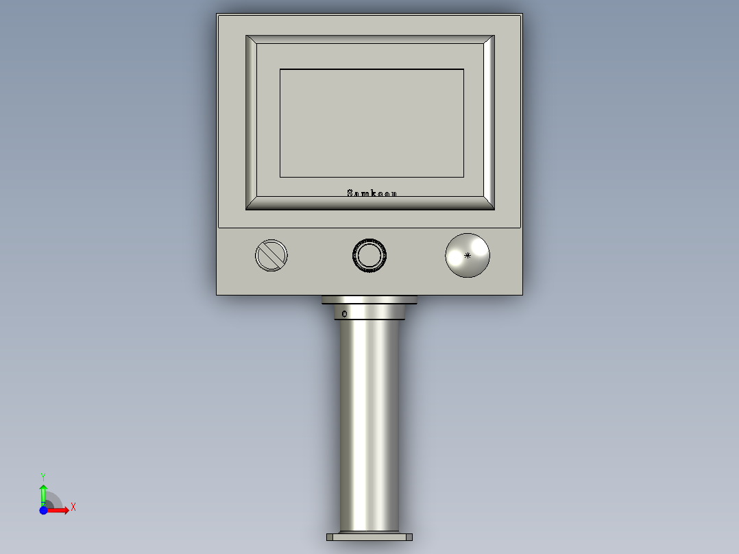 装配体-7寸人机控制箱前视图