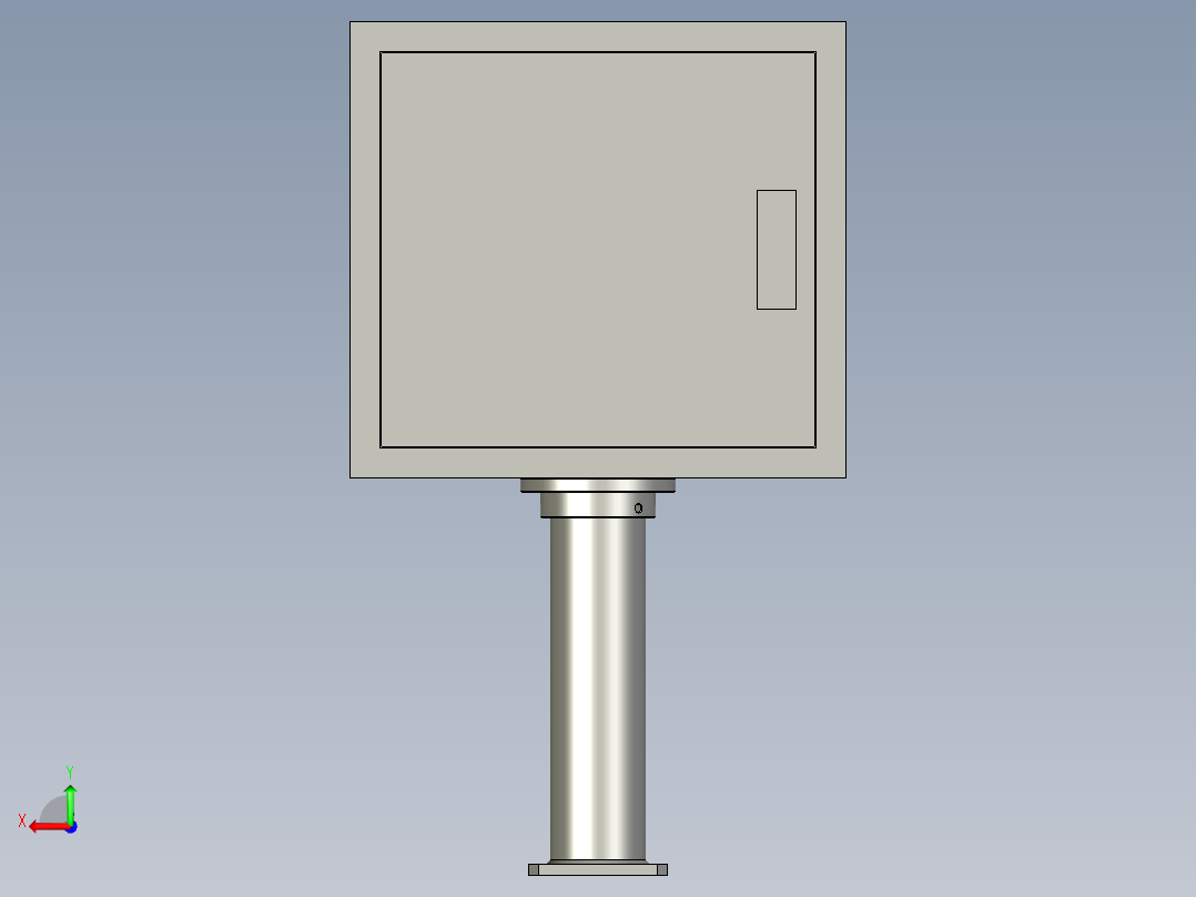 装配体-7寸人机控制箱后视图