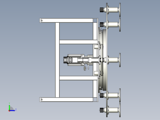 八工位到位自转装置左视缩略图