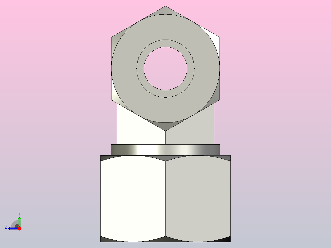EO管接头三通异径管TR16 20 16S71.stp右视图