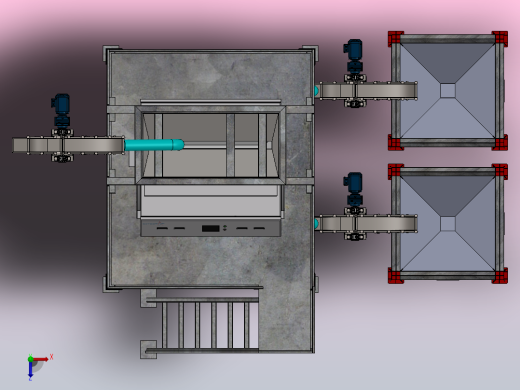 四滑道颜色分选生产线俯视缩略图