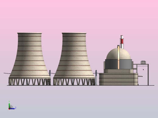 黑石河核电站左视缩略图
