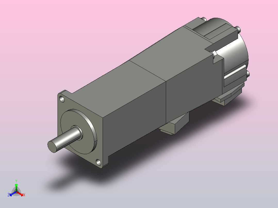 三菱100W伺服电机带刹车hg-kn13bj_-s100主视图