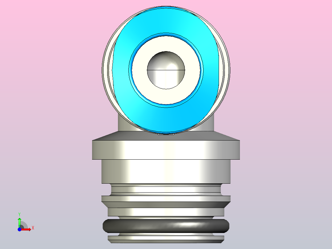 快插接头QSPLKG14-1_4-U前视图