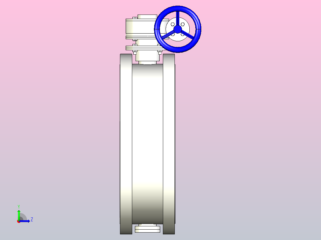 D..X╱H-25对夹式蝶阀[D41X]1200..rar.rar左视图