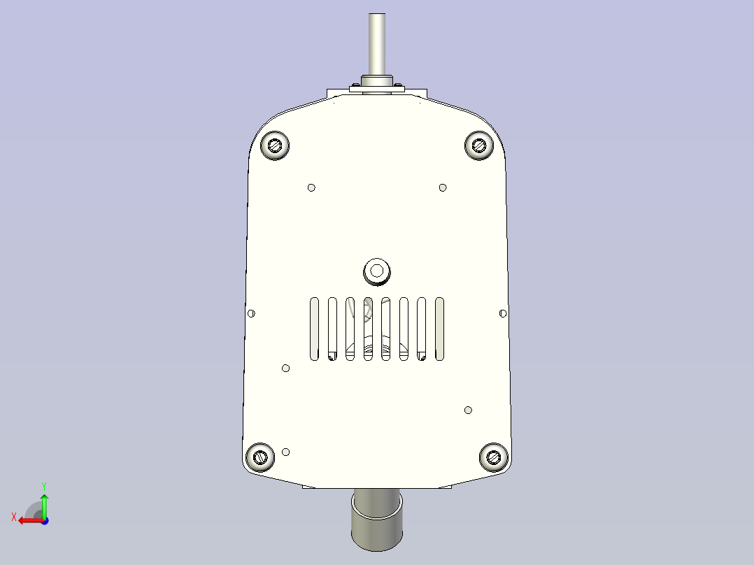 一种简易显微镜3D模型后视图
