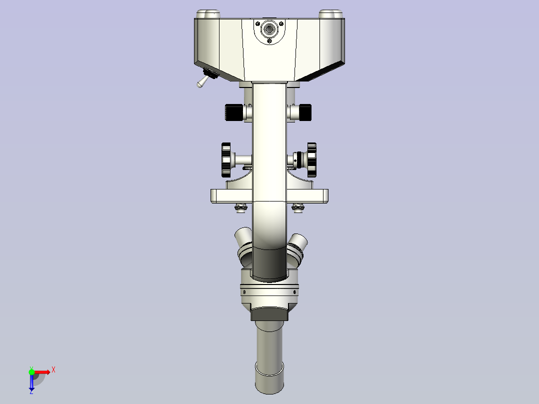 一种简易显微镜3D模型俯视图