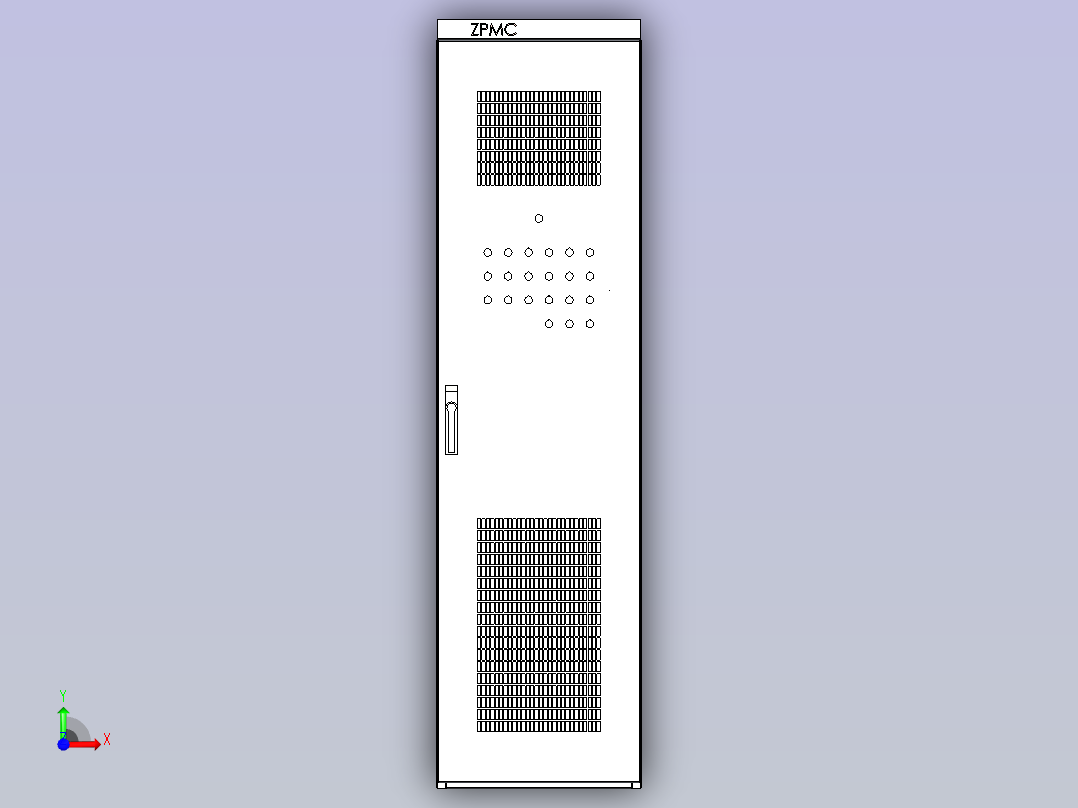 GGD网络机柜2200-600-600前视图