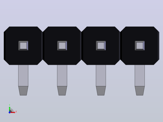 电子器件Header 2_54 Horizontal 4x前视缩略图