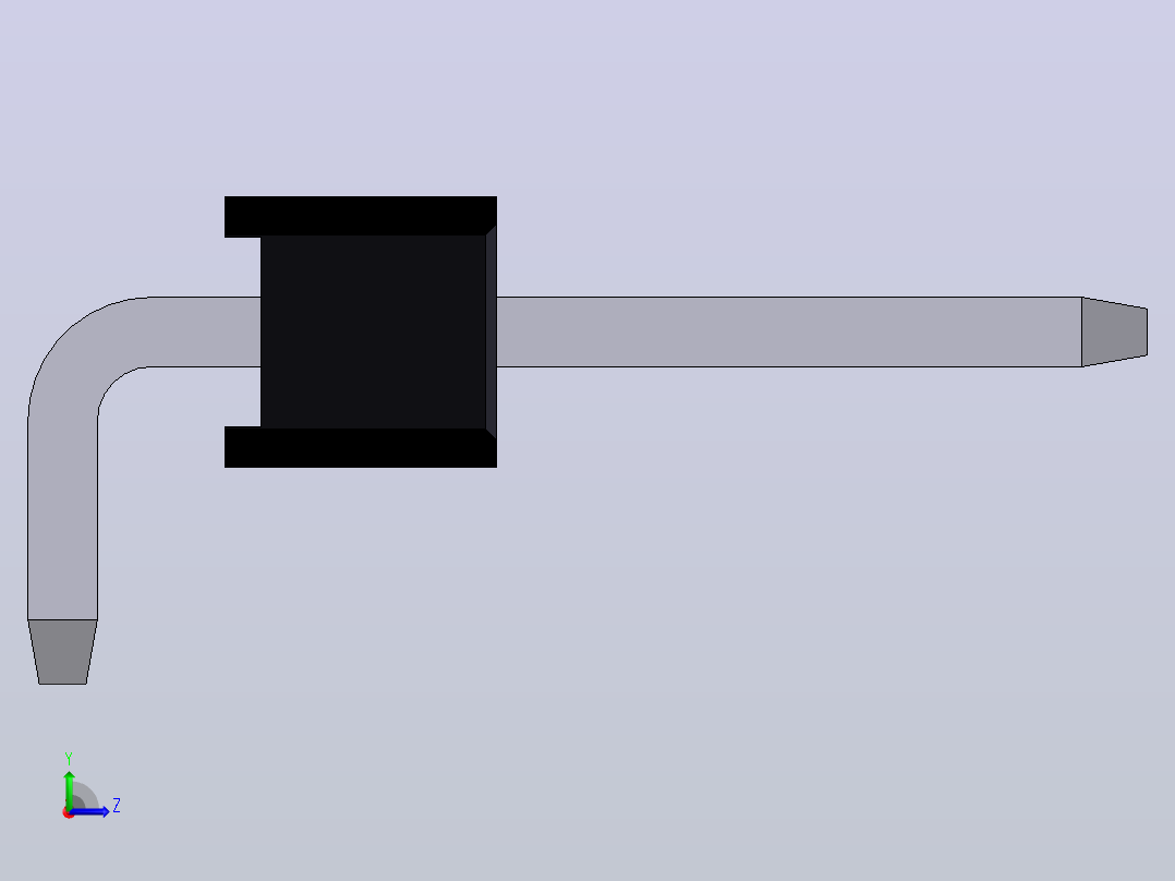 电子器件Header 2_54 Horizontal 4x左视图