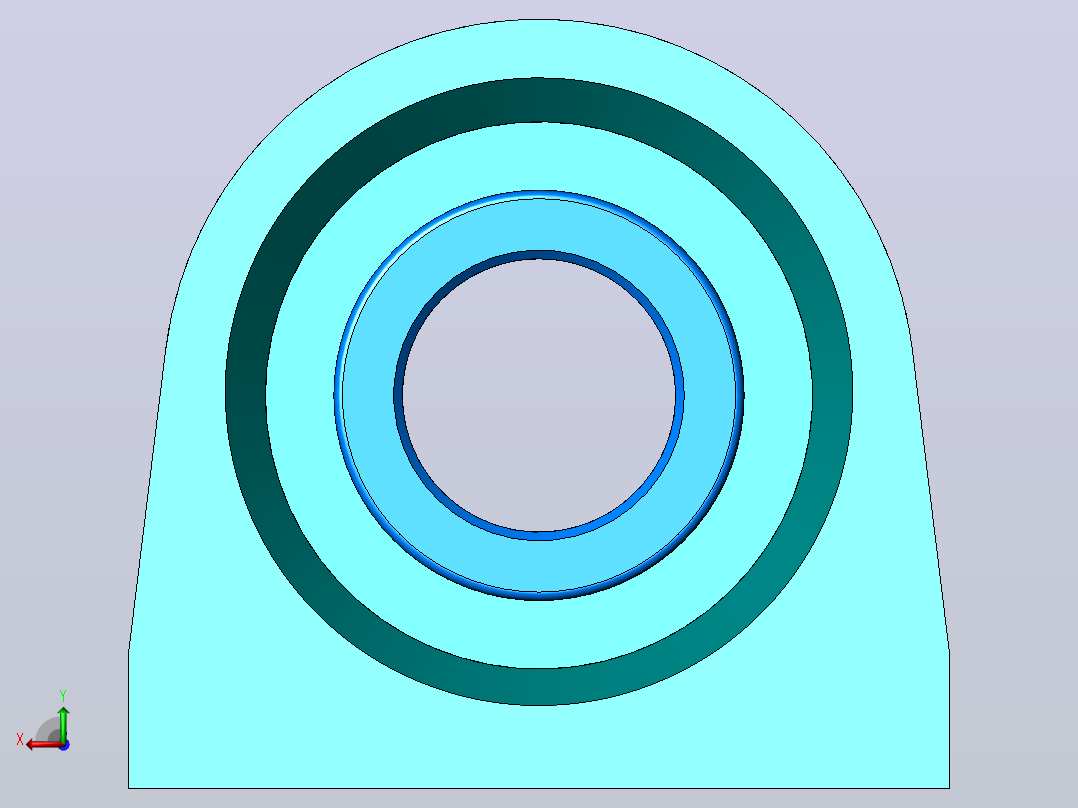 轴承座User Library-Bearing Tapped Pillow Block_后视图