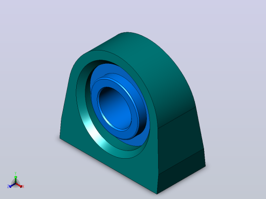 轴承座User Library-Bearing Tapped Pillow Block_正等轴测缩略图