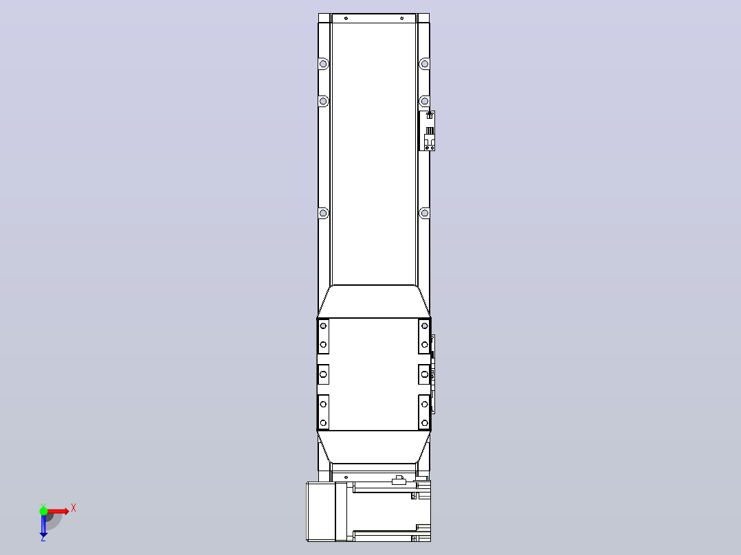 机器人皮带驱动直线轴TPA-GCB-150-P80-L300-LU-M75-N3俯视图
