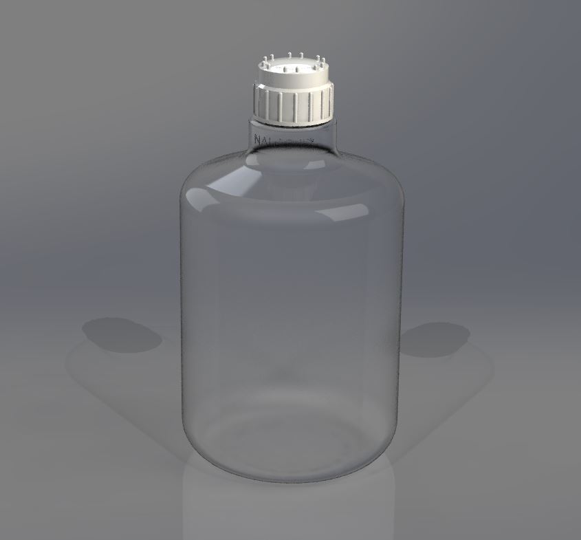 Nalgene实验室carboy 20l GL80，带或不带瓶盖实验室溶剂瓶