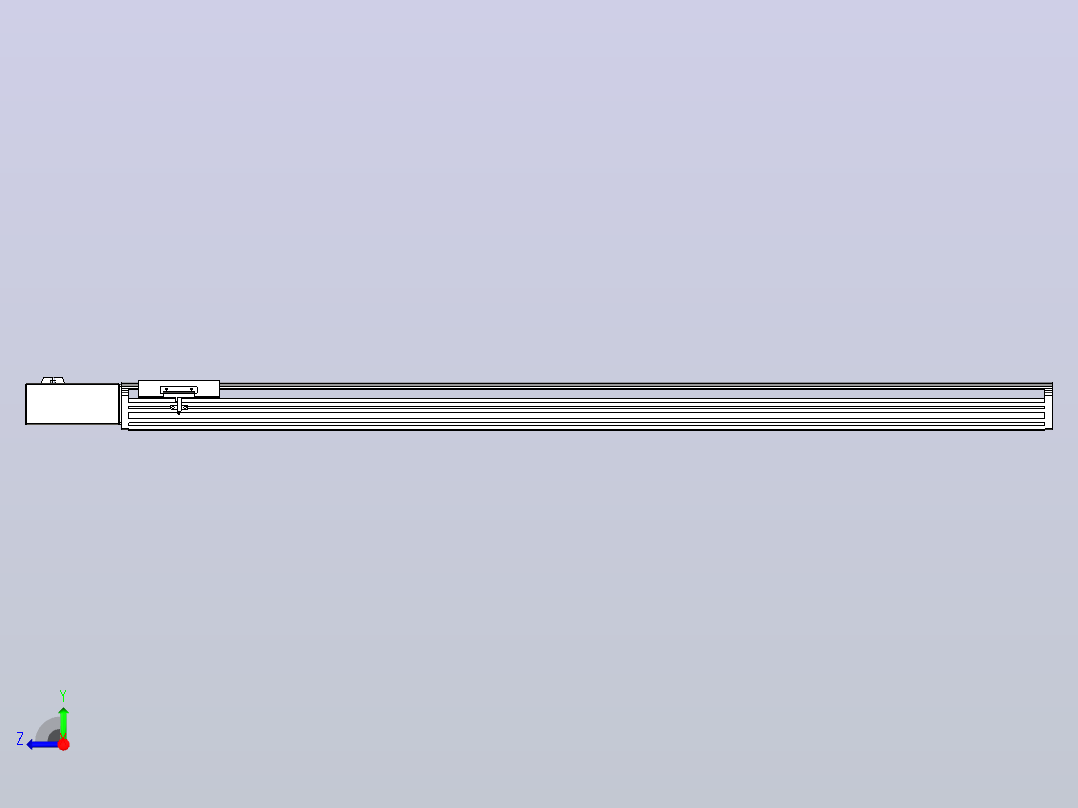 皮带直线轴半封闭可选导轨TPA-HNB-140D-120-L1250-MR-C-P40-N3右视图
