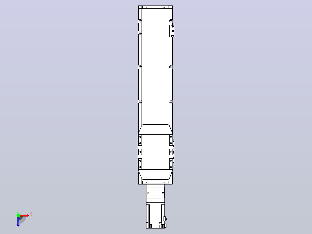滚珠丝杠直线轴内置导轨TPA-GCR-150-2010C-L500-M-M75-N3俯视图