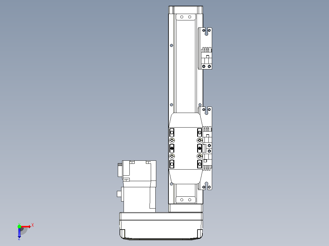 滚珠丝杠直线轴内置导轨TPA-GCR-40-1210C-L100-MR-M10-N3俯视图