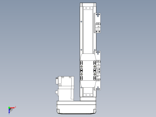 滚珠丝杠直线轴内置导轨TPA-GCR-40-1210C-L100-MR-M10-N3俯视缩略图