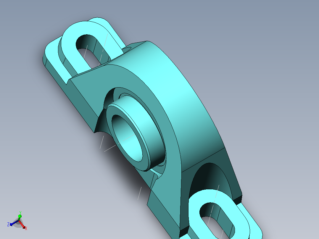 轴承座User Library-124132 Bearing 1_00 Pillow Block_主视图