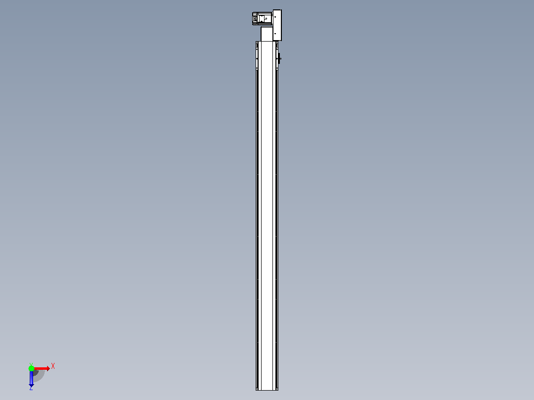 皮带直线轴半封闭可选导轨TPA-HNB-105D-90-L1450-ML-C-P20-N3俯视图