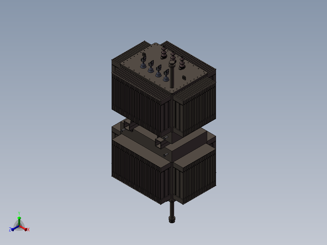 0.4KV-10KV干式变压器正等轴测图