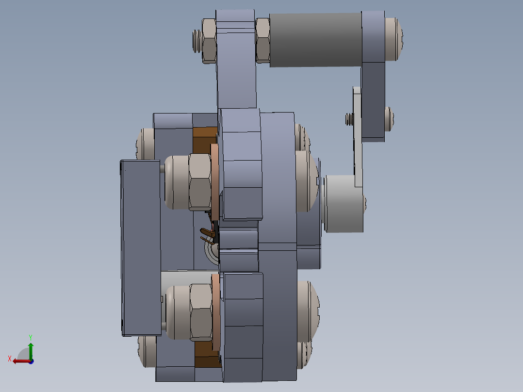 5轴机械臂后视图