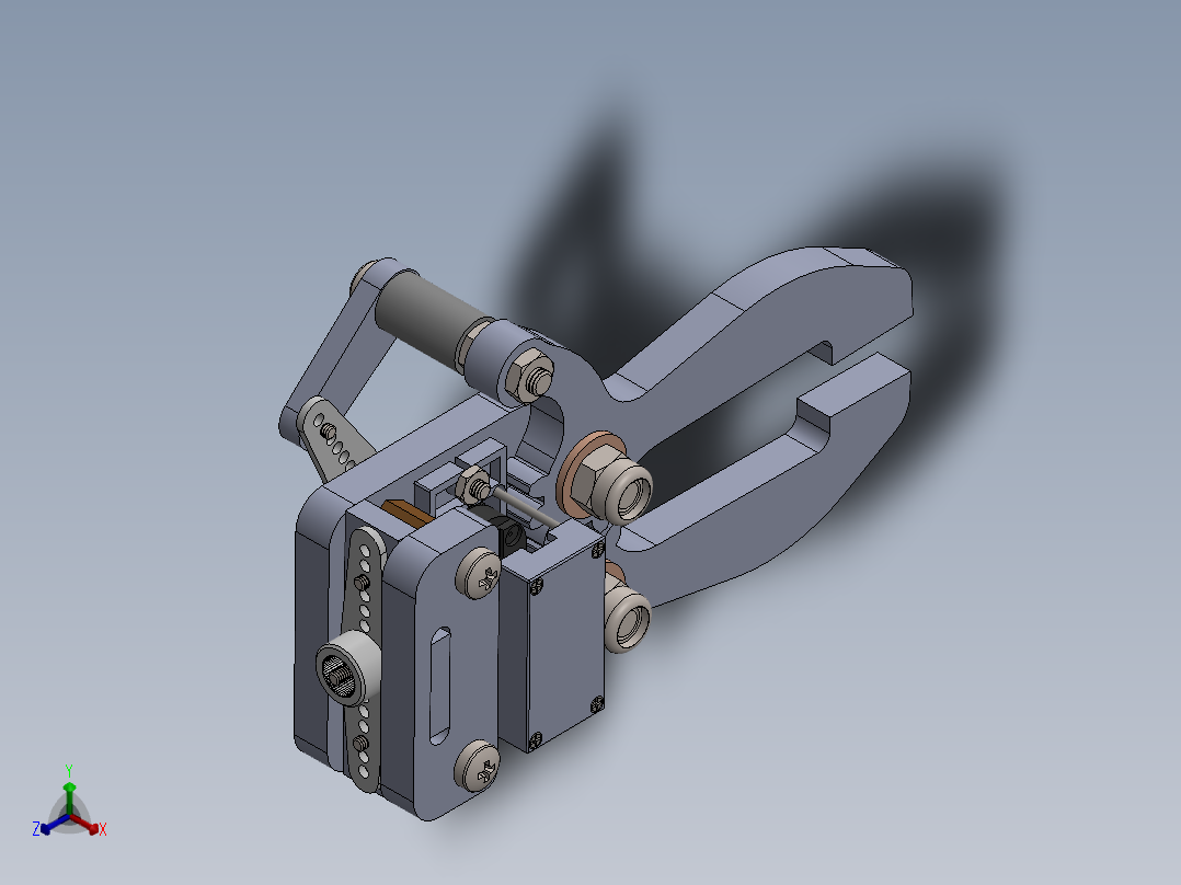 5轴机械臂正等轴测图