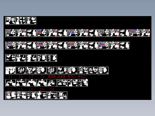 土地整治项目CAD单体图包括囤水田、水塘、排水沟、田间道、生产路等结构图