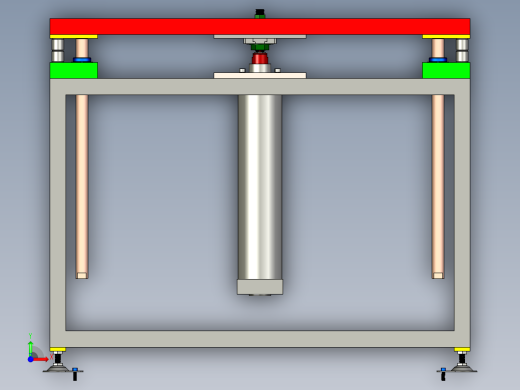 自动冲压机的自动上下料机3D模型前视缩略图