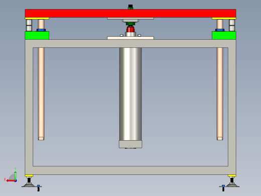 自动冲压机的自动上下料机3D模型后视缩略图