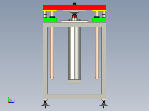 自动冲压机的自动上下料机3D模型左视缩略图