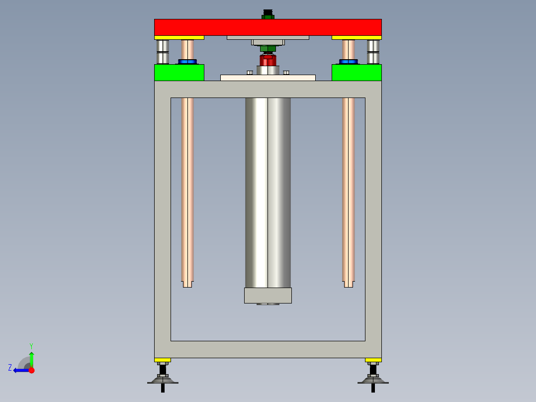 自动冲压机的自动上下料机3D模型右视图