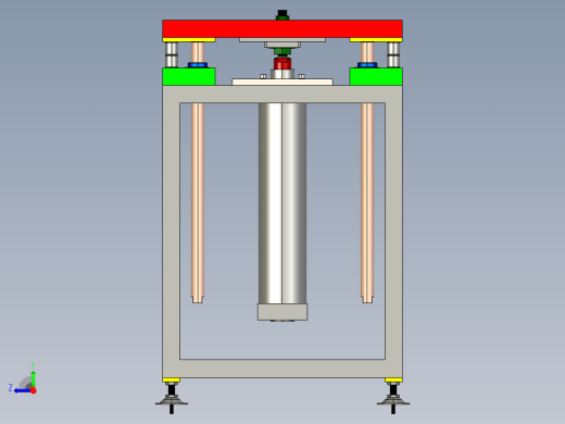 自动冲压机的自动上下料机3D模型右视缩略图