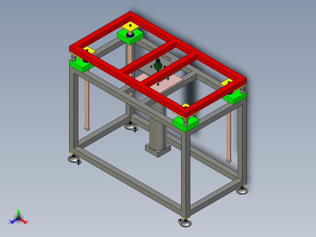自动冲压机的自动上下料机3D模型正等轴测图