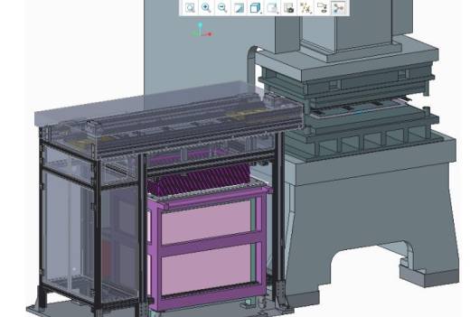 自动冲压机的自动上下料机3D模型缩略图