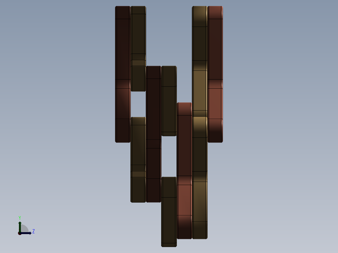 缤纷齿轮机构左视图