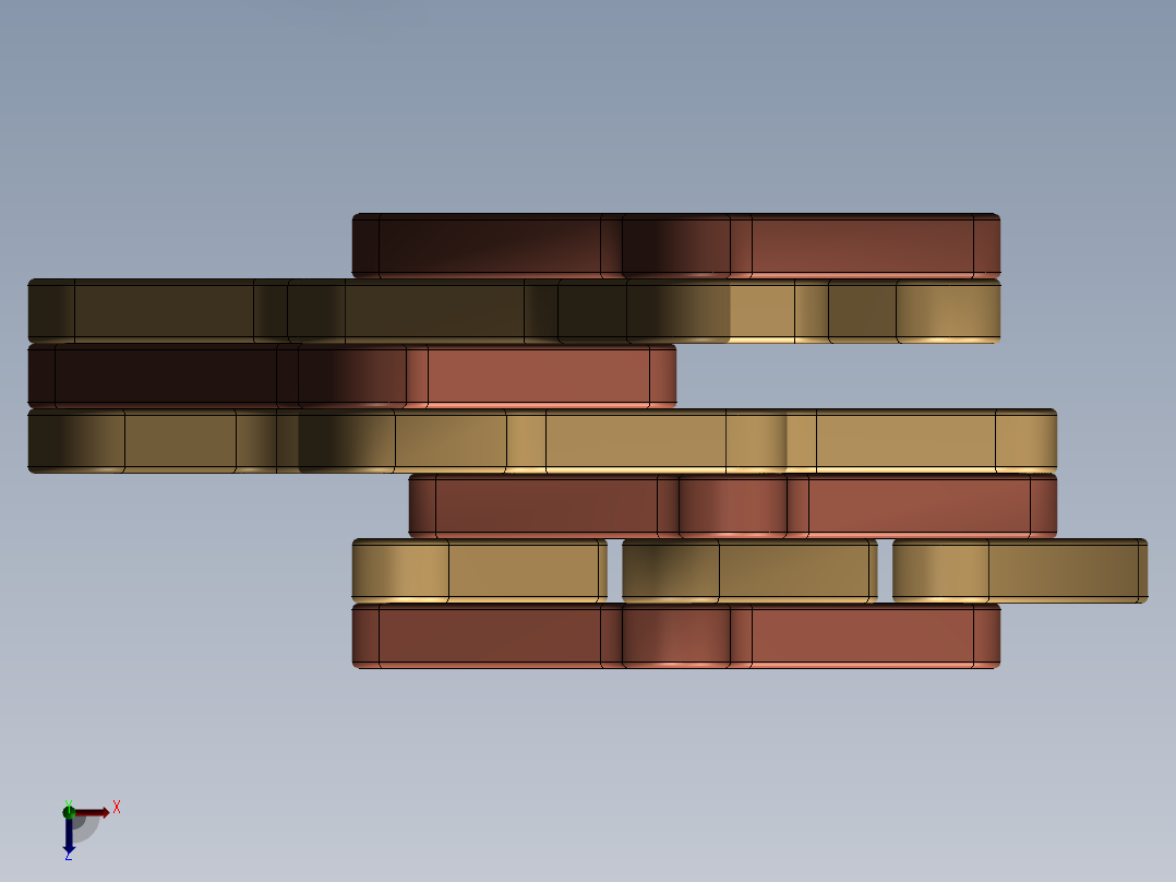 缤纷齿轮机构俯视图