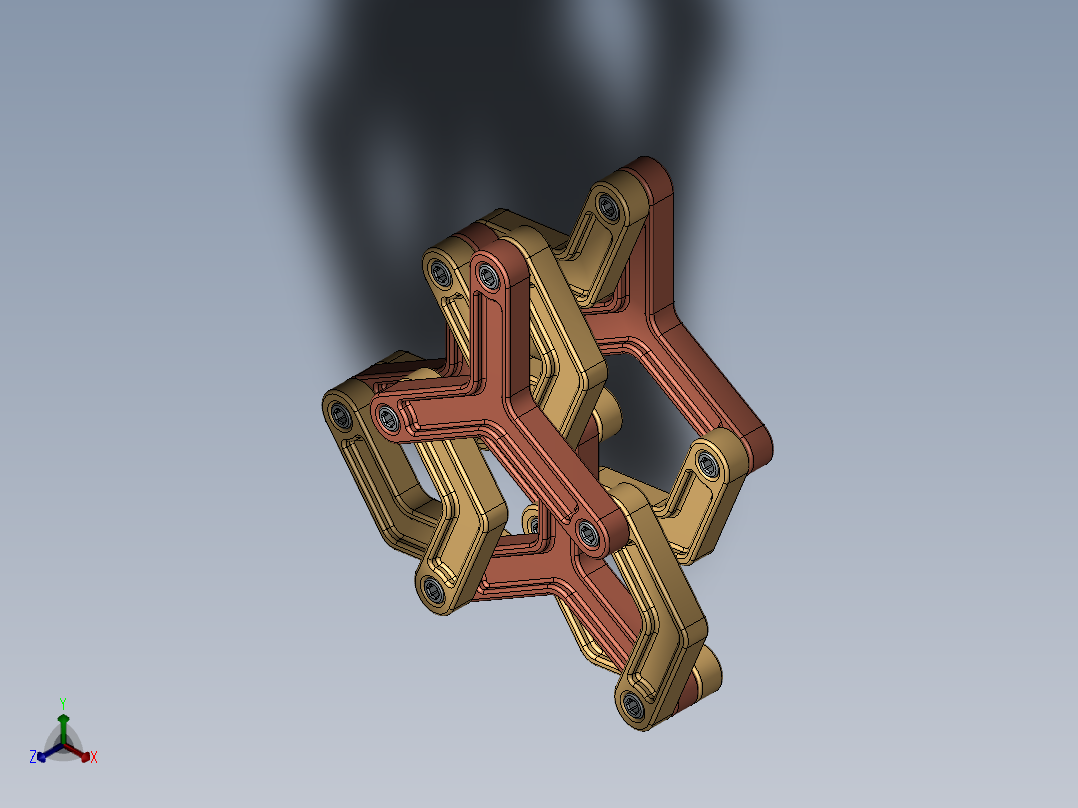 缤纷齿轮机构正等轴测图
