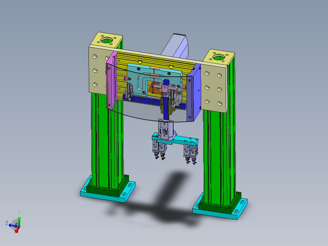 N型凸轮轨迹移载搬运机构3D图纸 Solidworks设计