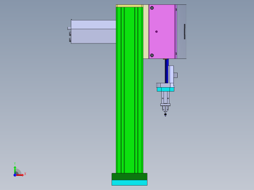 N型凸轮轨迹移载搬运机构3D图纸 Solidworks设计前视缩略图